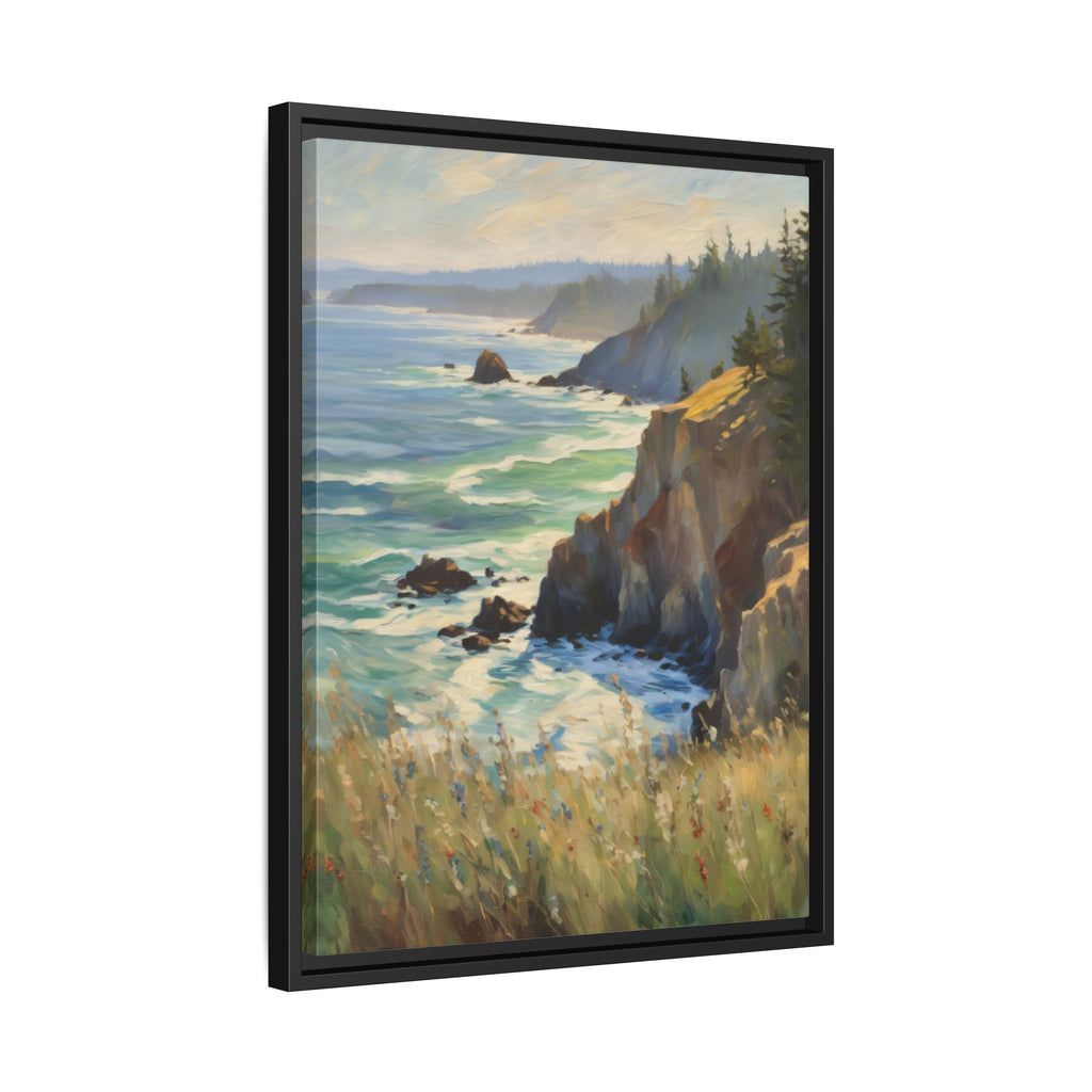 Pacific Northwest Oil Painting Print – Oregon Coastal Seascape Landscape Wall Art
