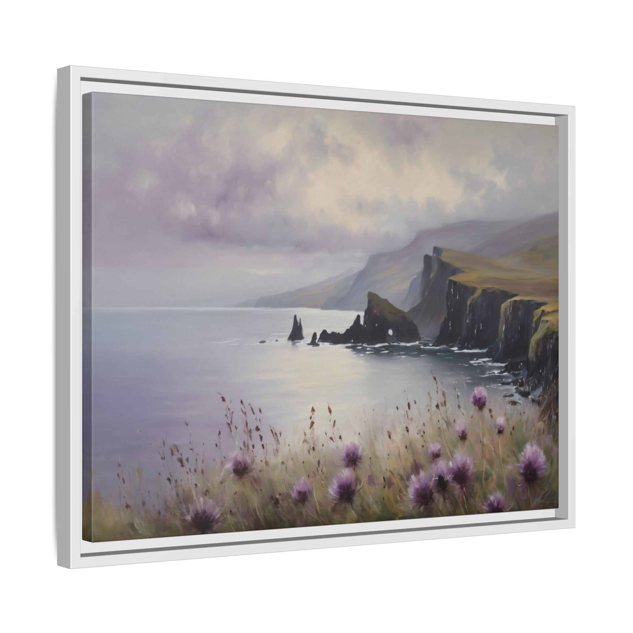 Isle of Skye Oil Painting Print – Scottish Highlands Landscape Wall Art