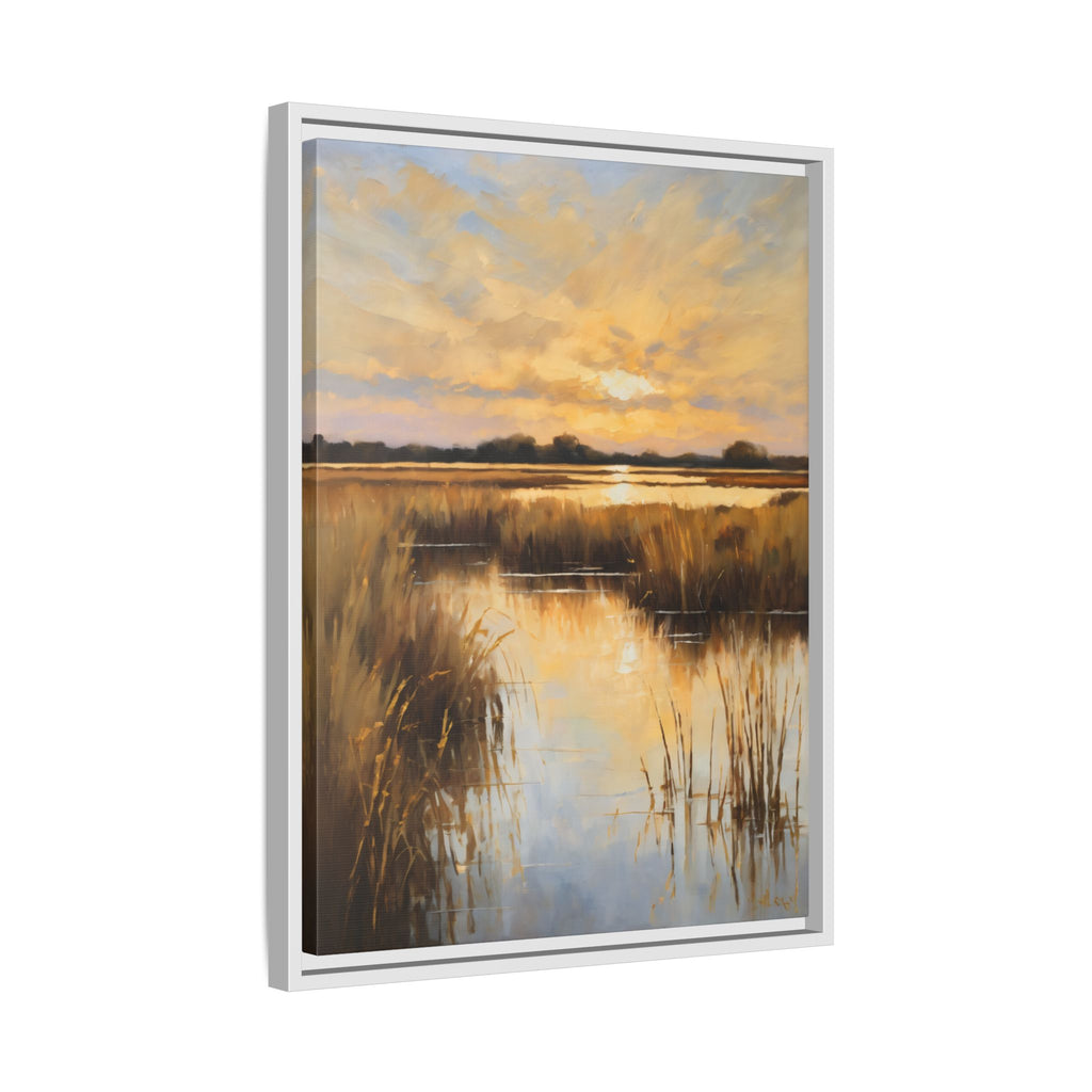 Salt Marsh Oil Painting Print – Lowcountry Sunset Landscape Wall Art