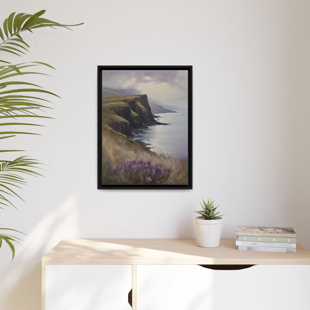 Isle of Skye Oil Painting Print – Scottish Highlands Coastal Landscape Wall Art