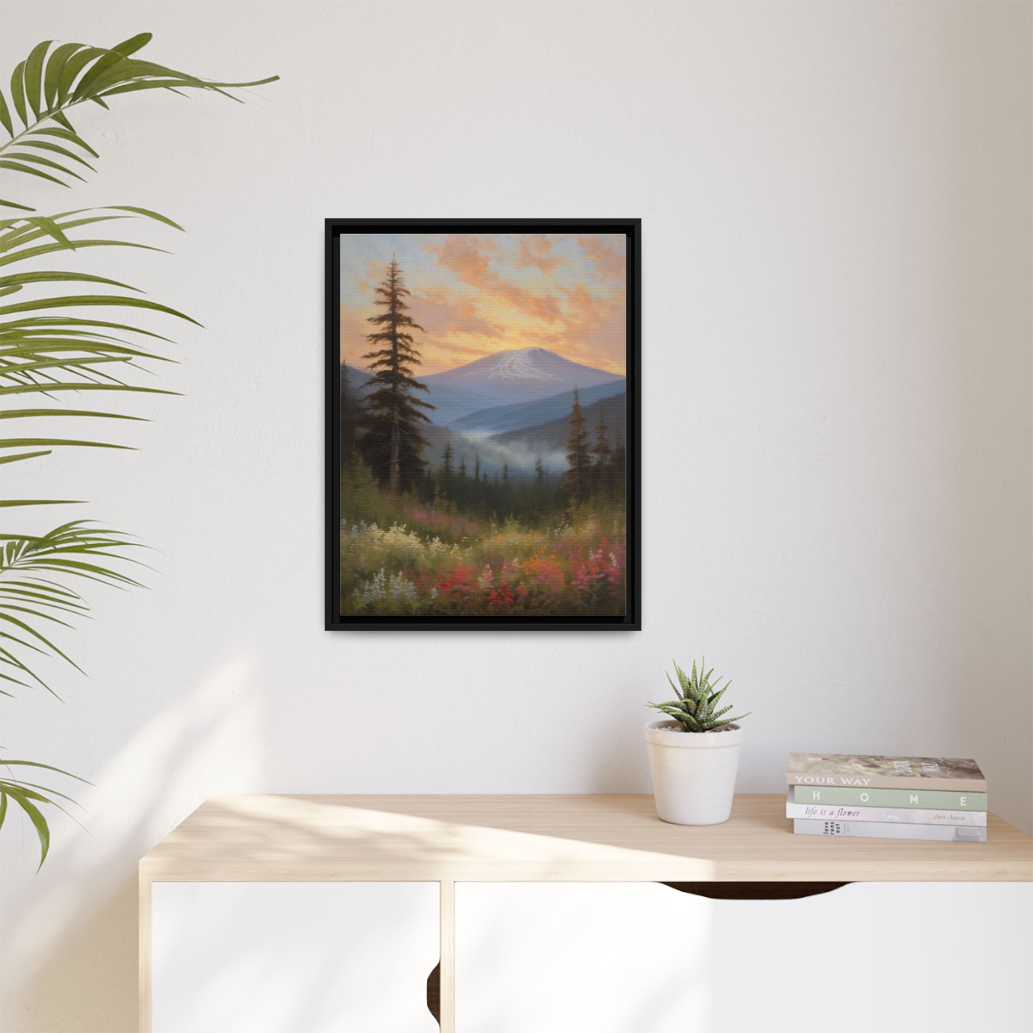 Washington Mountains Oil Painting Print – Pacific Northwest Landscape Wall Art
