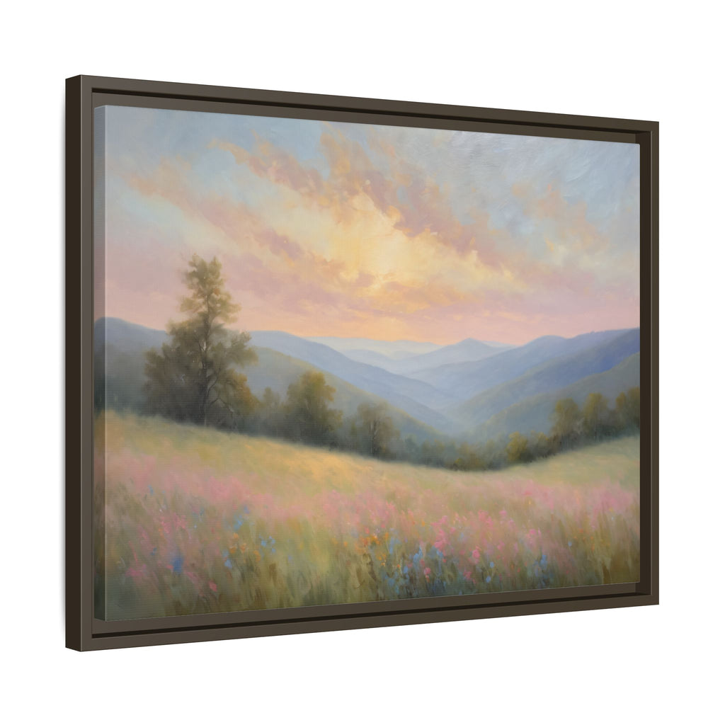 Blue Ridge Mountains Oil Painting Print – Appalachian Landscape Wall Art