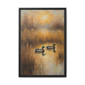 Mallard Ducks Oil Painting Print – Vintage Woodland Cabin Wall Art