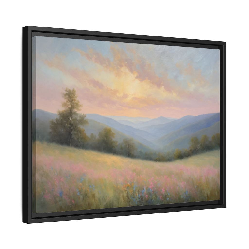 Blue Ridge Mountains Oil Painting Print – Appalachian Landscape Wall Art