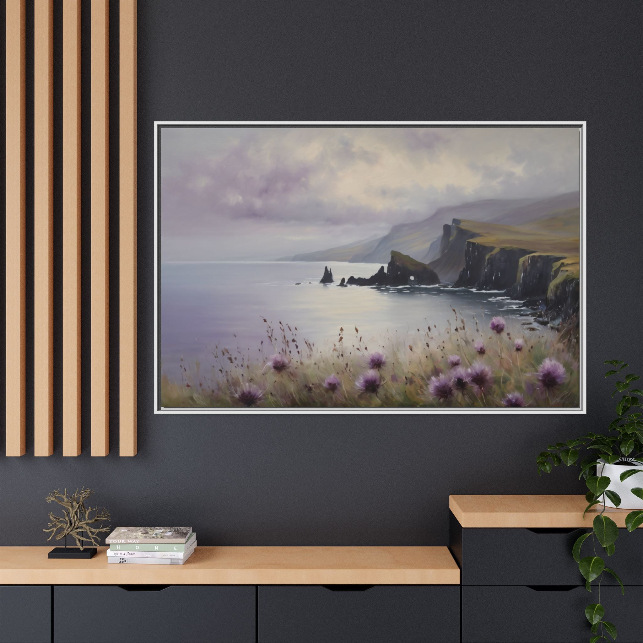 Isle of Skye Oil Painting Print – Scottish Highlands Landscape Wall Art