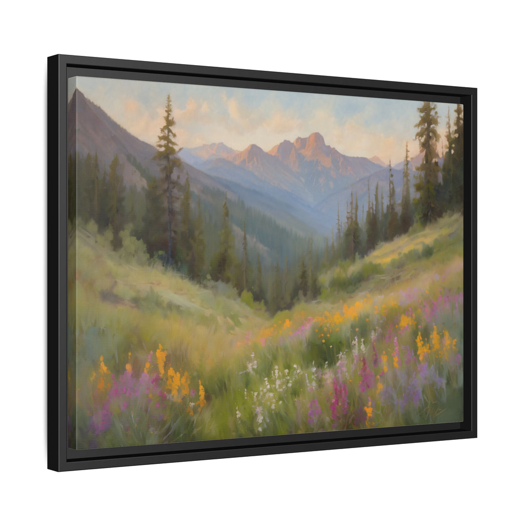 Wasatch Mountains Oil Painting Print – Utah Wildflower Landscape Wall Art