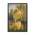 Willow Tree Oil Painting Print – Rustic Countryside Landscape Wall Art