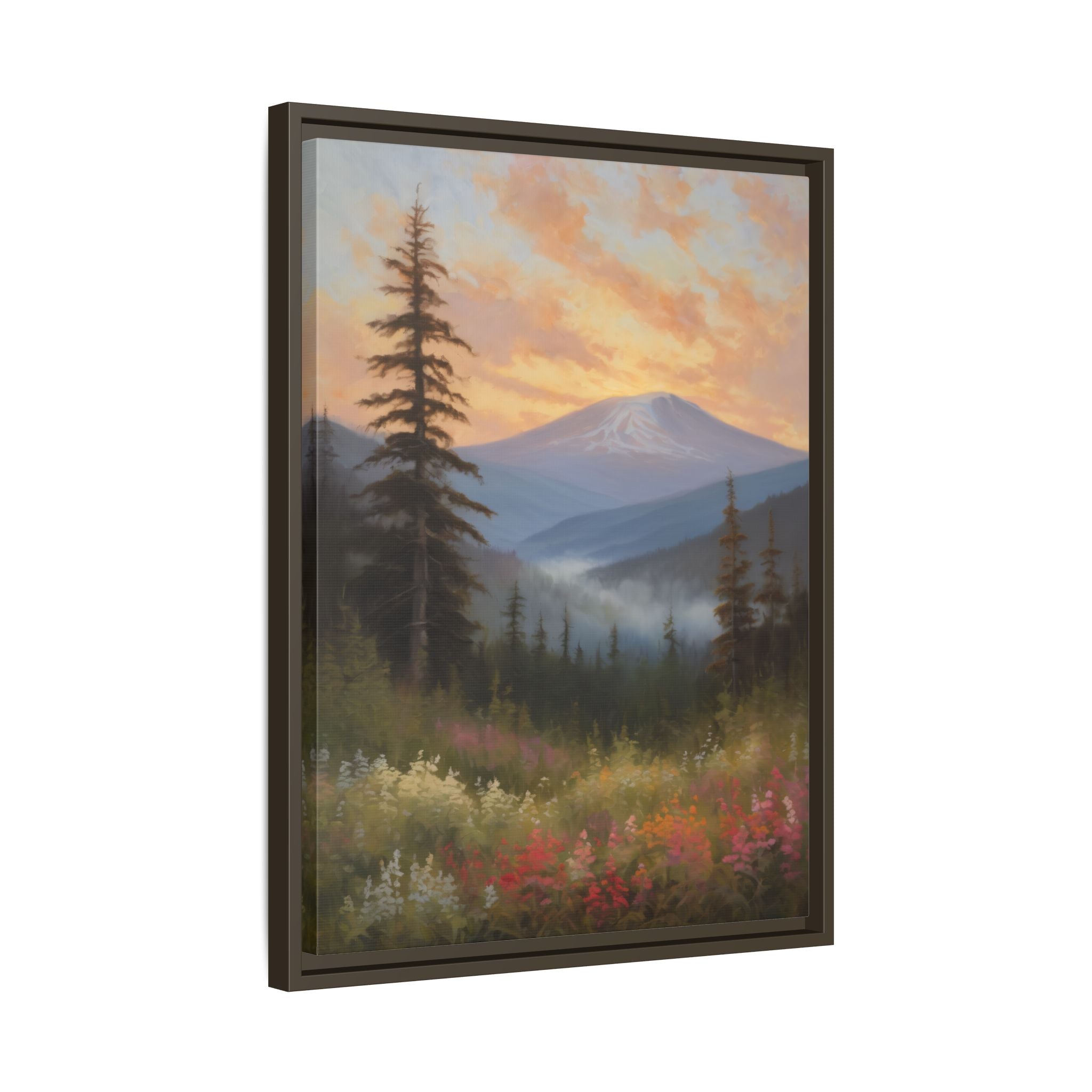Washington Mountains Oil Painting Print – Pacific Northwest Landscape Wall Art