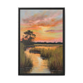 Salt Marsh Oil Painting Print – Lowcountry Sunset Landscape Wall Art