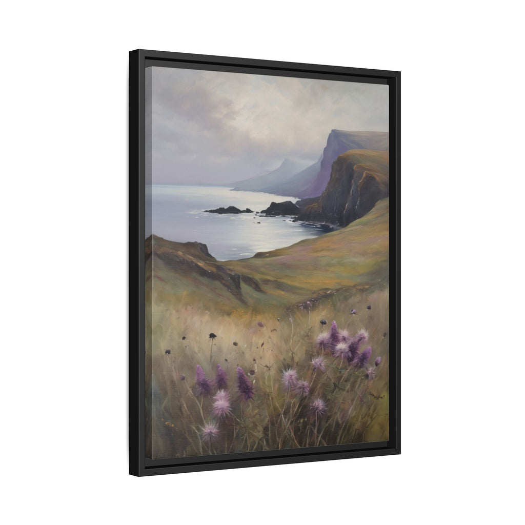Isle of Skye Oil Painting Print – Scottish Highlands Coastal Landscape Wall Art