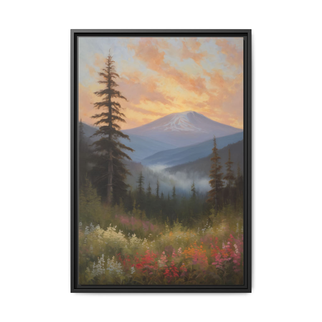 Washington Mountains Oil Painting Print – Pacific Northwest Landscape Wall Art