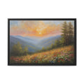 Blue Ridge Mountains Oil Painting Print – Appalachian Sunset Landscape Wall Art