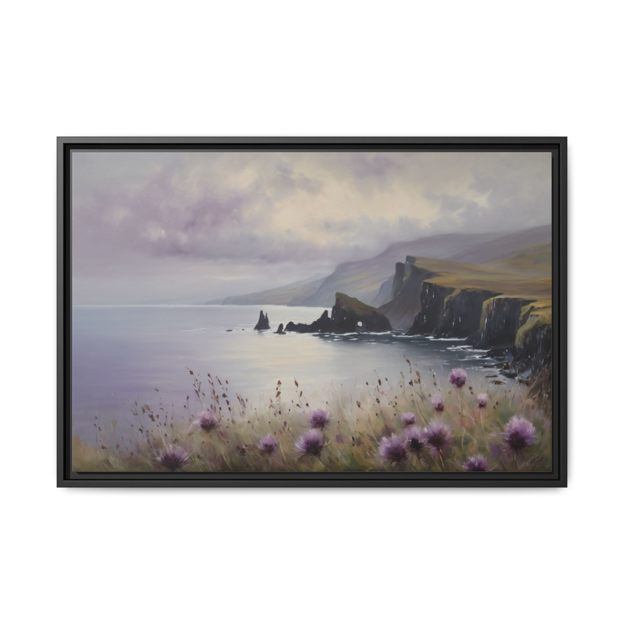 Isle of Skye Oil Painting Print – Scottish Highlands Landscape Wall Art