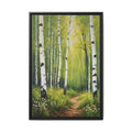 Birch Forest Oil Painting Print – Silver Birch Woodland Landscape Wall Art