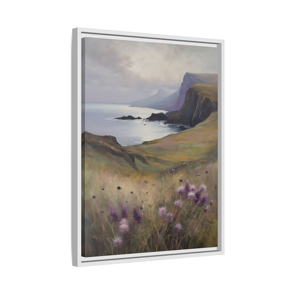 Isle of Skye Oil Painting Print – Scottish Highlands Coastal Landscape Wall Art