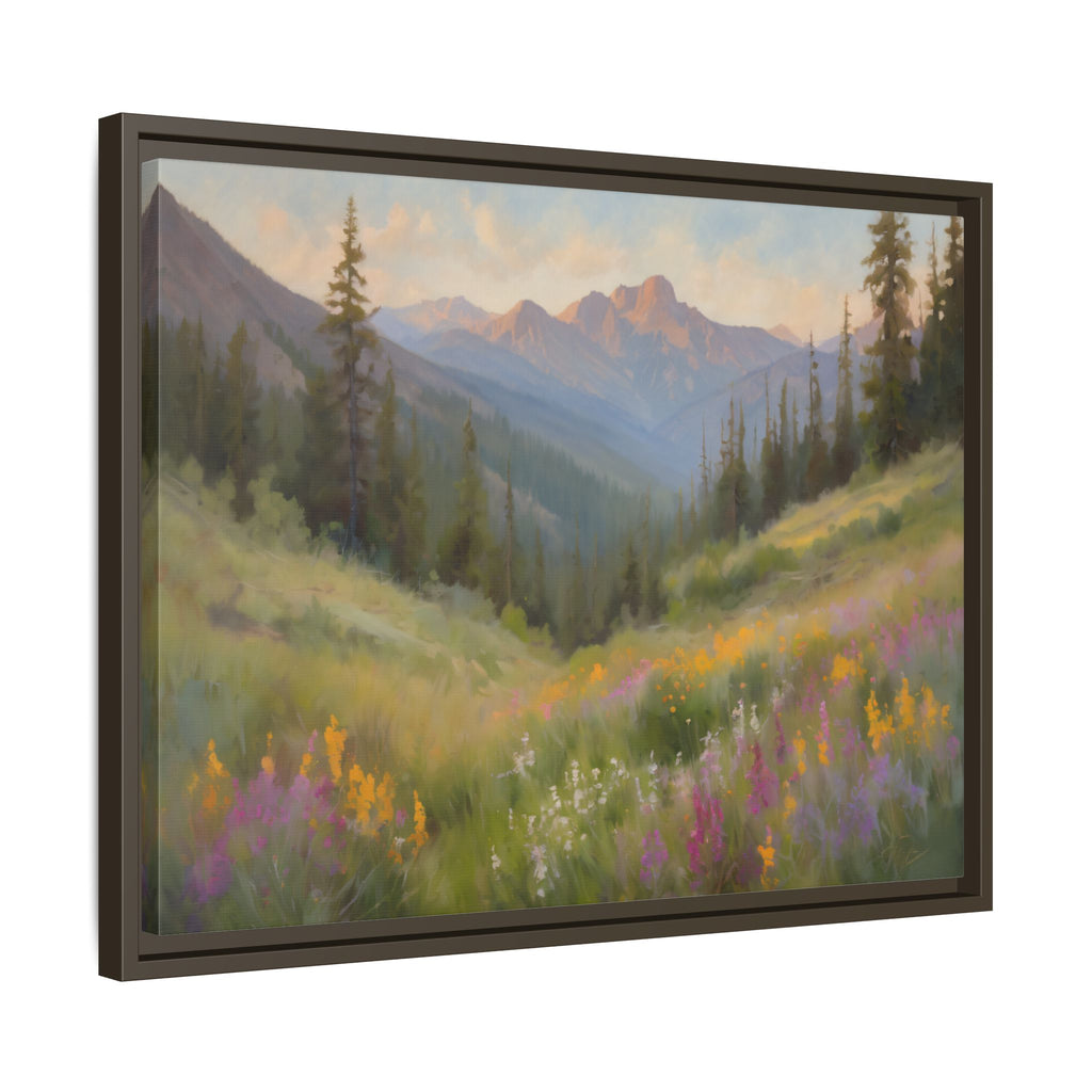 Wasatch Mountains Oil Painting Print – Utah Wildflower Landscape Wall Art