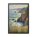 Pacific Northwest Oil Painting Print – Oregon Coastal Seascape Landscape Wall Art