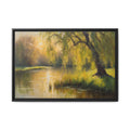 Willow Tree Oil Painting Print – Rustic Countryside Landscape Wall Art