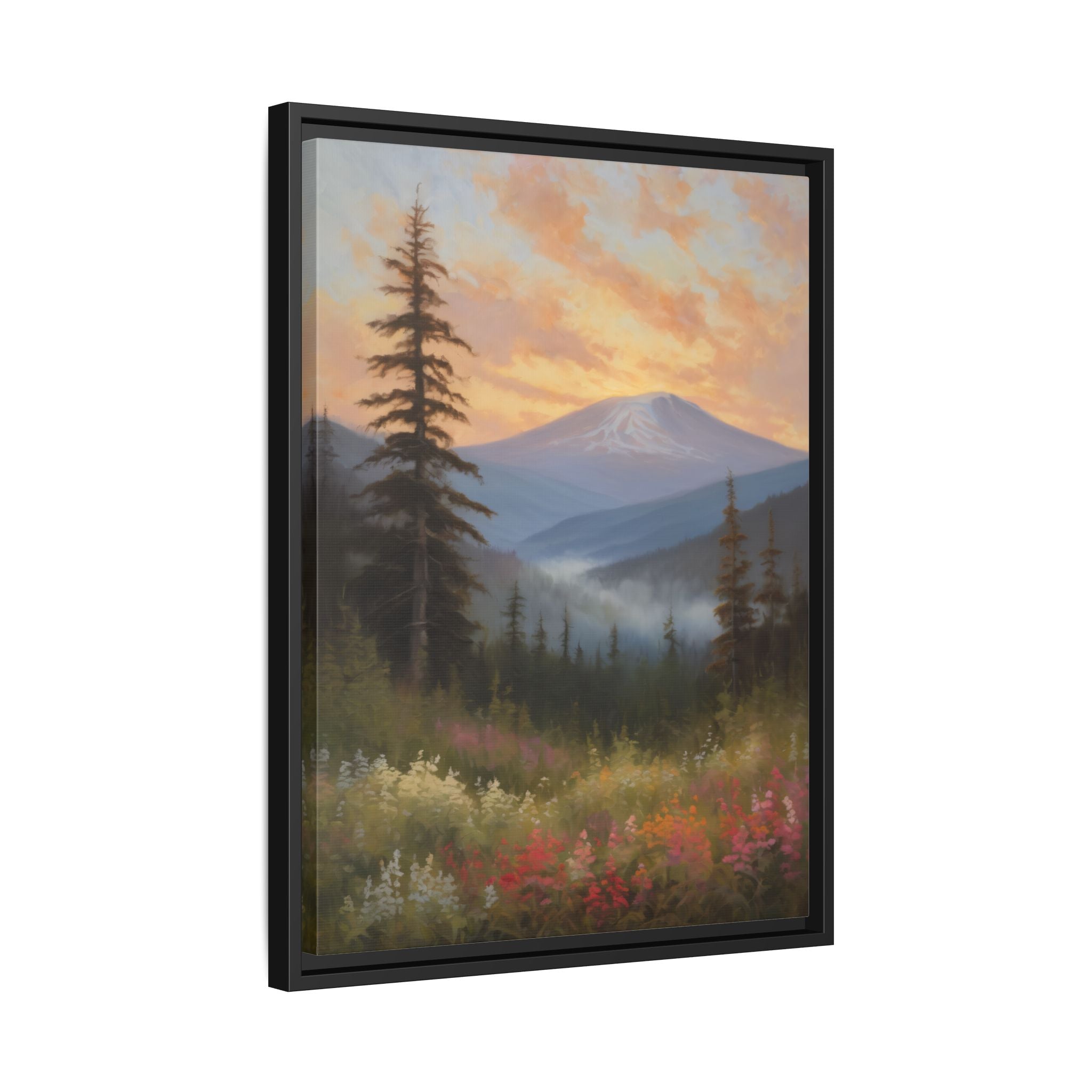 Washington Mountains Oil Painting Print – Pacific Northwest Landscape Wall Art