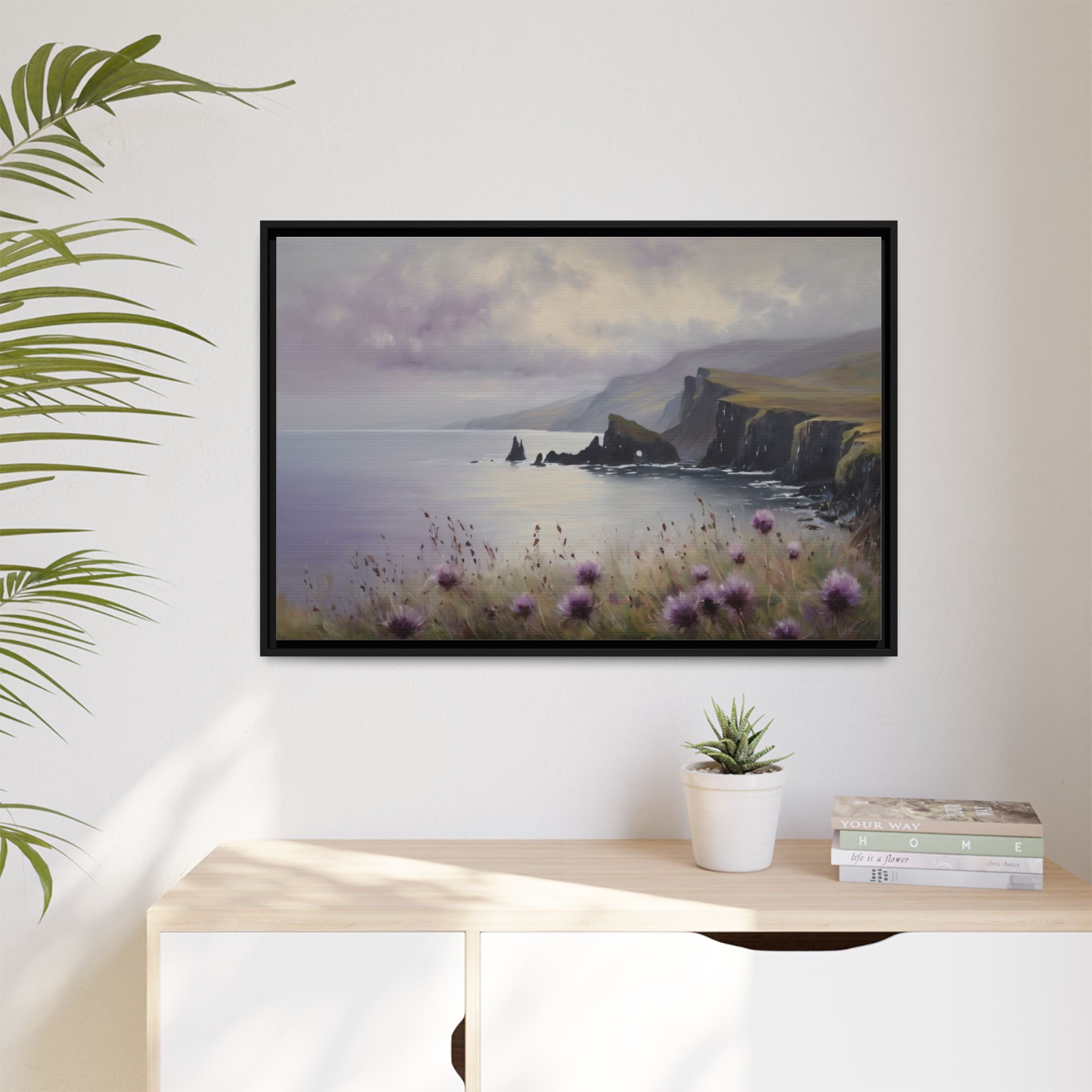 Isle of Skye Oil Painting Print – Scottish Highlands Landscape Wall Art