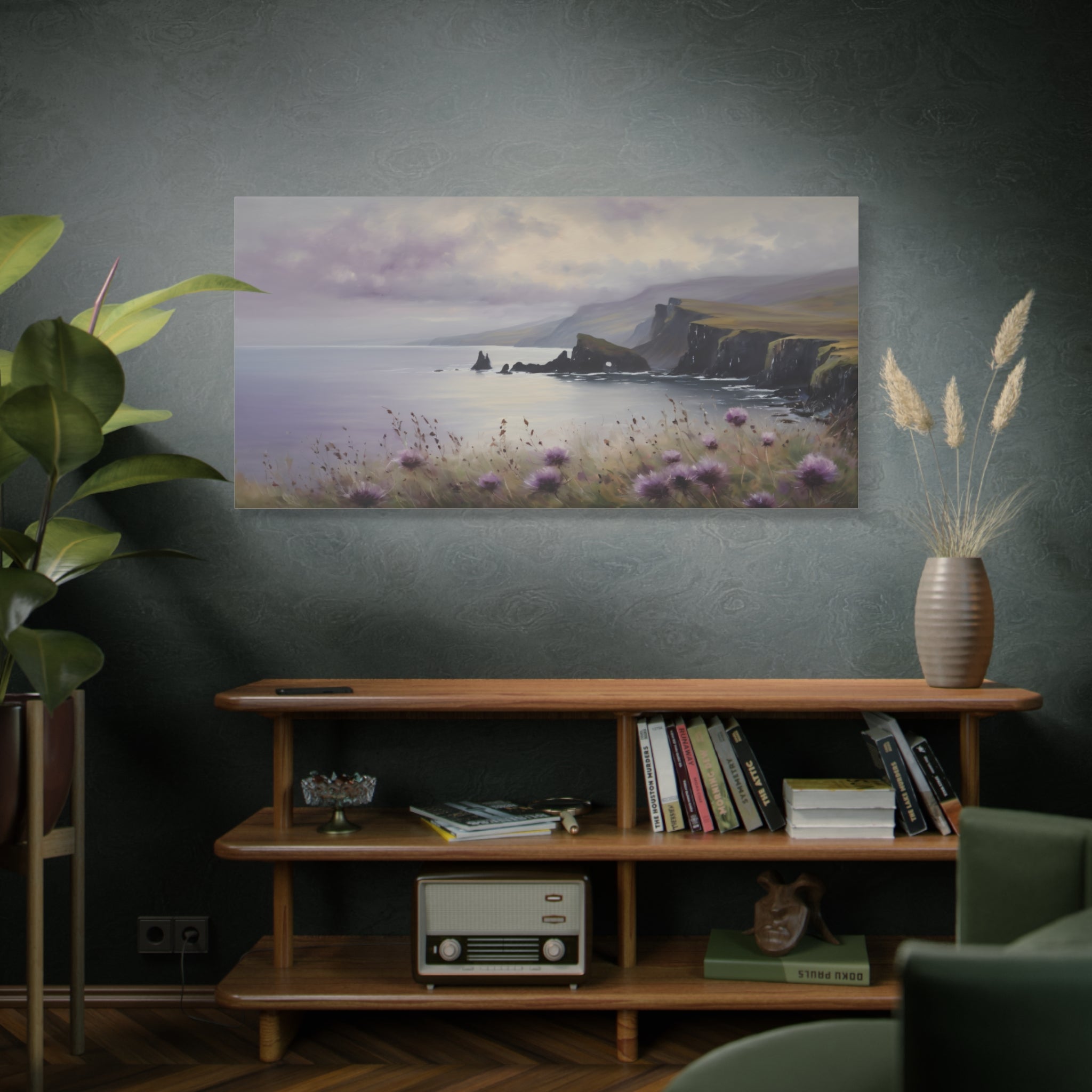 Isle of Skye Oil Painting Print – Scottish Highlands Landscape Wall Art