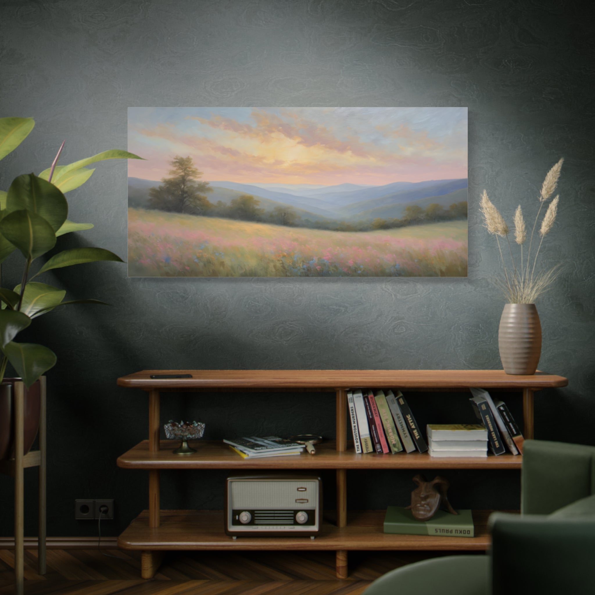 Blue Ridge Mountains Oil Painting Print – Appalachian Landscape Wall Art