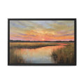 Salt Marsh Oil Painting Print – Tranquil Sunset Landscape Wall Art