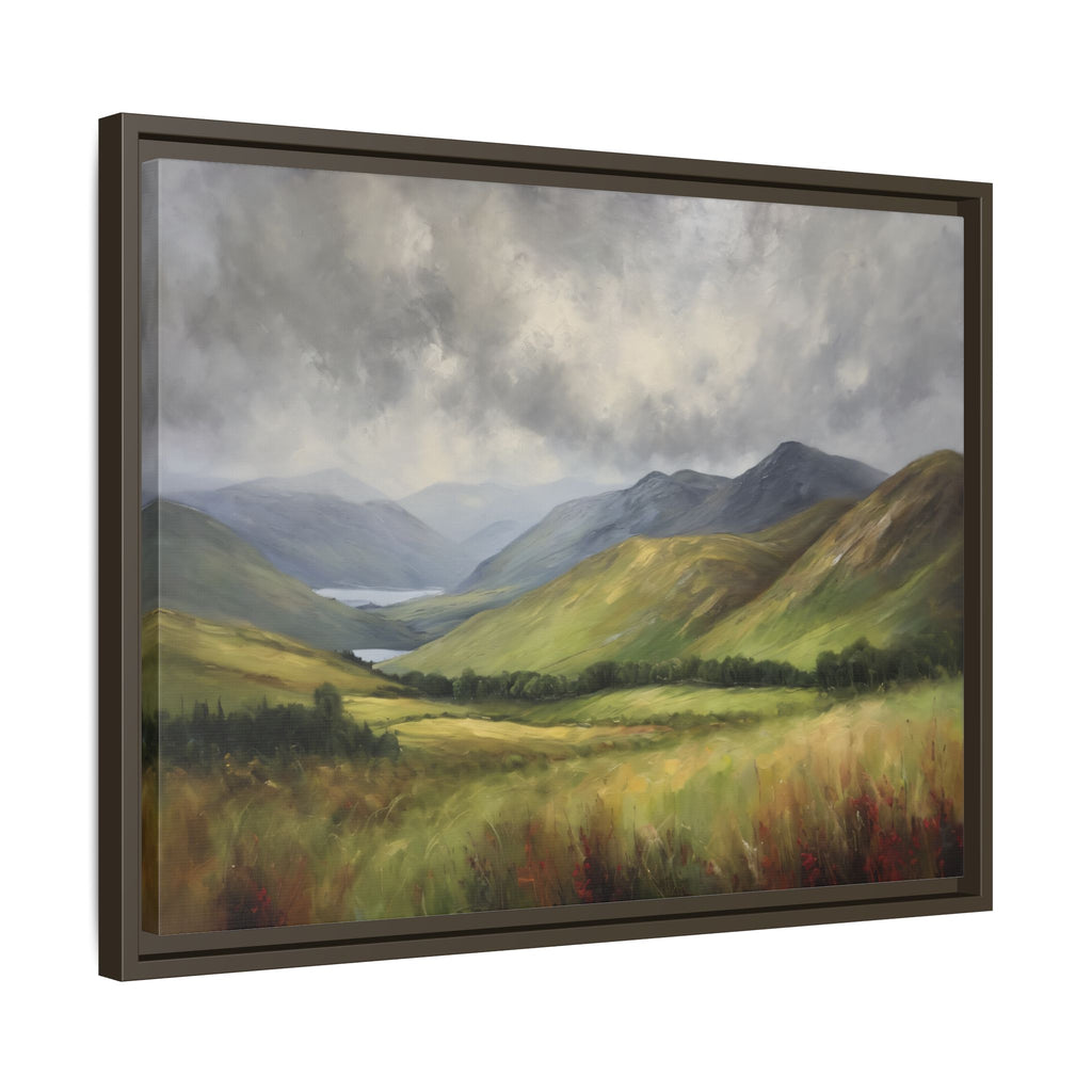 Scottish Highlands Oil Painting Print – Highland Mountain Landscape Wall Art