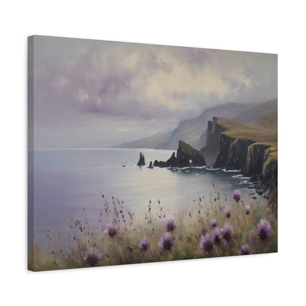 Isle of Skye Oil Painting Print – Scottish Highlands Landscape Wall Art