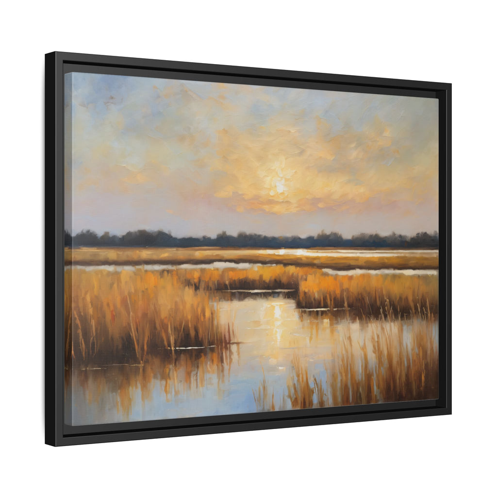 Salt Marsh Oil Painting Print – Lowcountry Sunset Landscape Wall Art