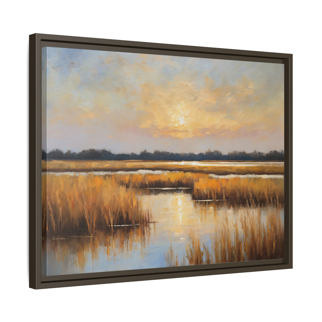 Salt Marsh Oil Painting Print – Lowcountry Sunset Landscape Wall Art