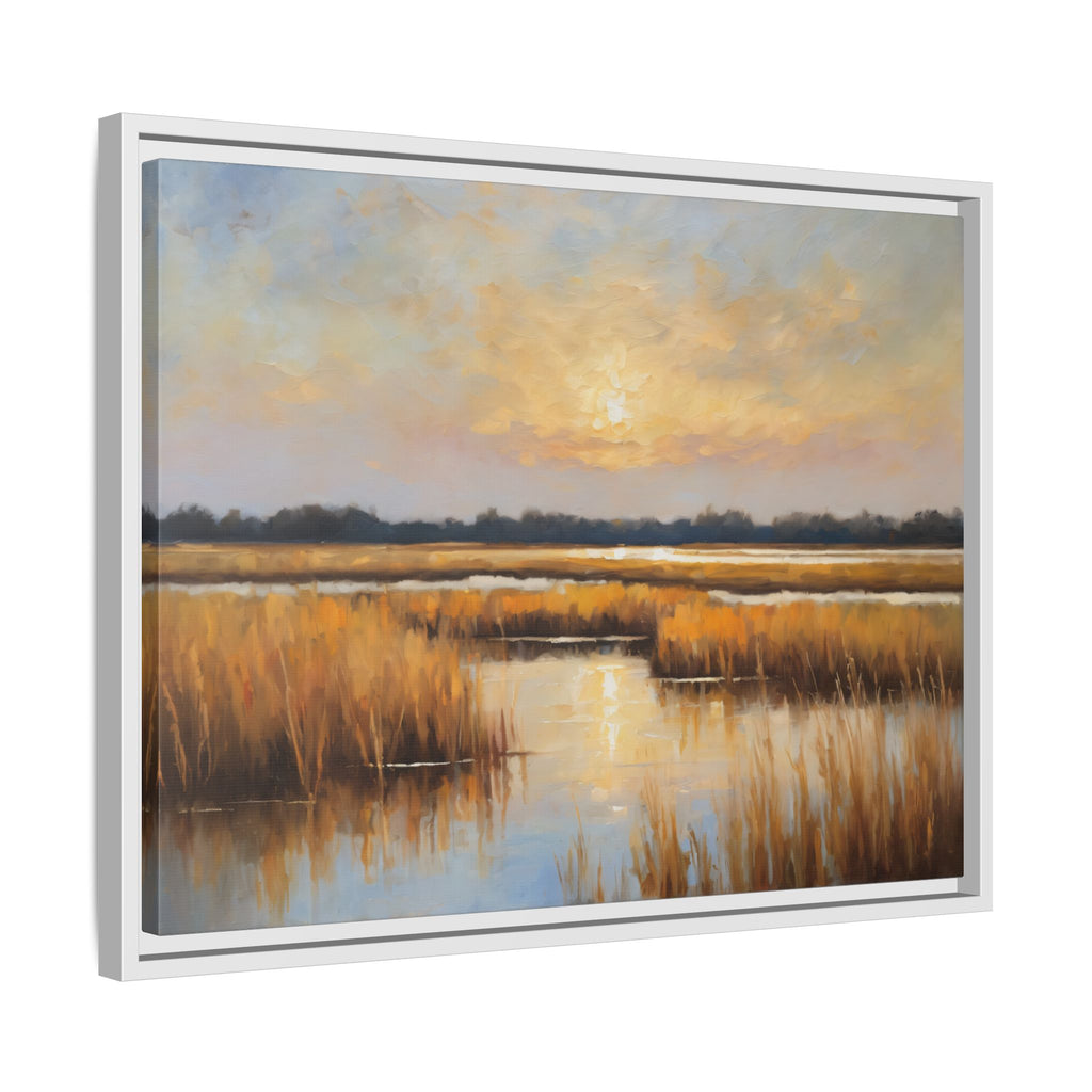 Salt Marsh Oil Painting Print – Lowcountry Sunset Landscape Wall Art